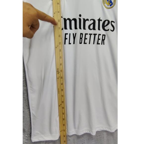 Adidas Mens Soccer Jersey Size Small #7 Romal Real Madrid Futbol Authentic White - Picture 7 of 8